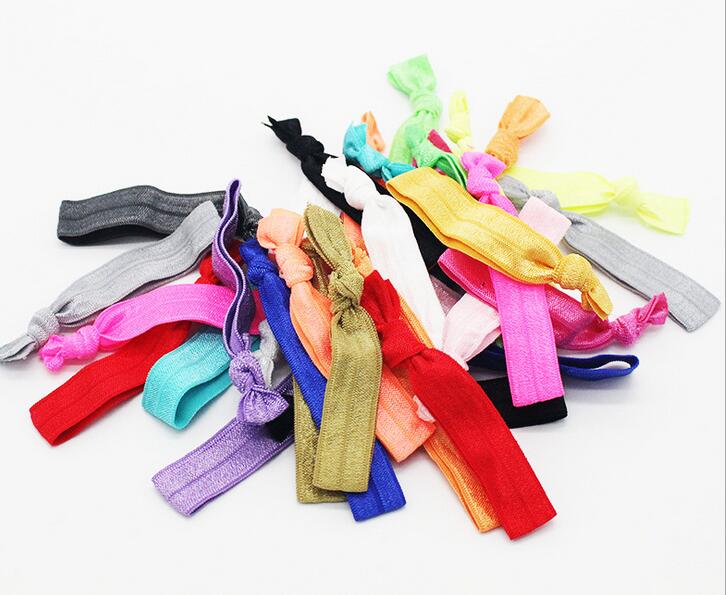 50pcs lady headbands girls' Elastic Hair ties bracelet Ribbon headwear elastic wristbands ponytail holder hair bands Hair Accessories F6510
