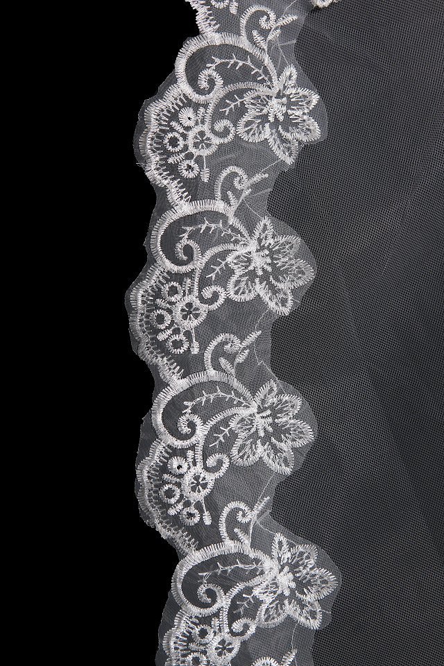 Free Shipping high quality new wholesale 1.5 3 5 meters veils wedding accessory lace tulle Bridal Veils White Ivory Cheap Price