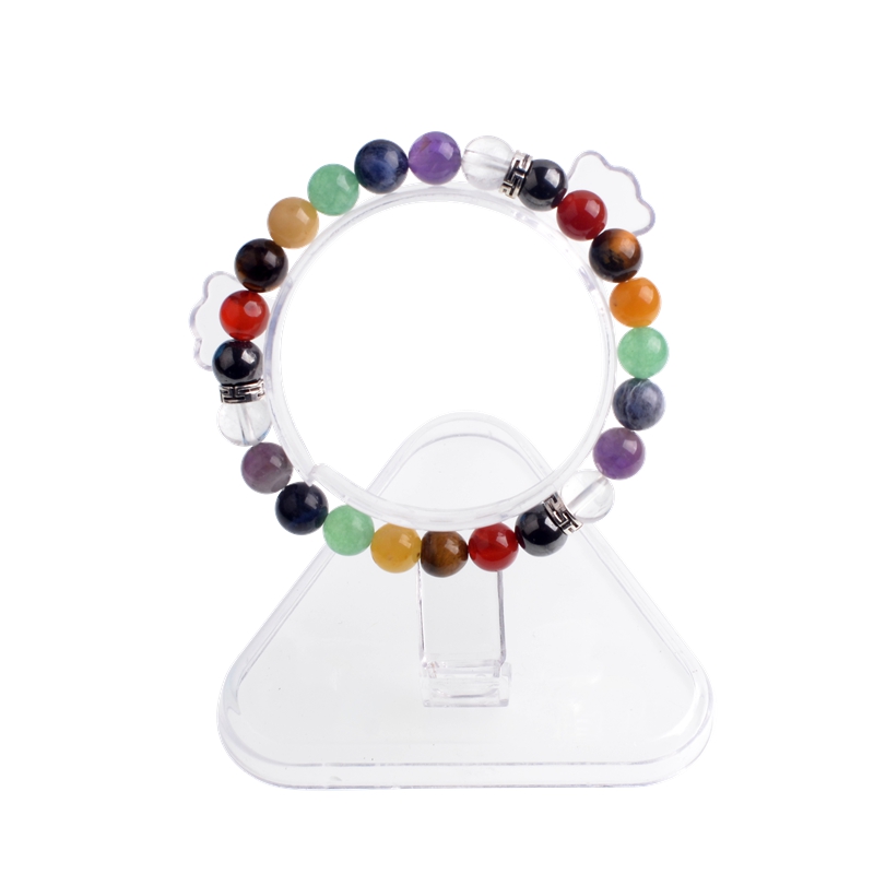 7 Chakra reiki Transshipment Natural Stone GuardianYoga Amethyst Agate Tiger Eye Green Gold Green Black Onyx Summer Crystal Jewelry Bracelet