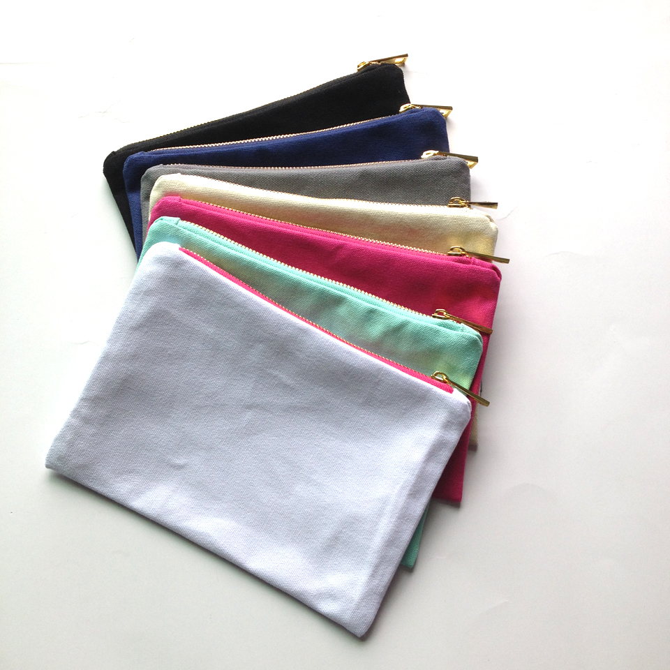 35pcs/lot solid color canvas makeup bag with gold zip gold lining 6*9in cosmetic bag for DIY print black/white/grey/pink/navy/mint color
35pcs/lot solid color canvas makeup bag with gold zip gold lining 6*9in cosmetic bag for DIY print black/white/grey/pink/navy/mint color