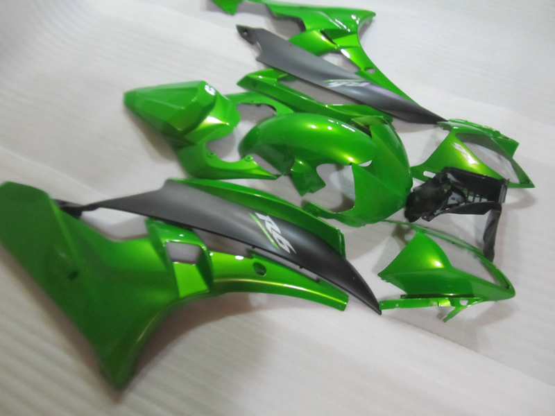 Injection mold 100% fit for Yamaha YZF R6 2006 2007 green black fairings set YZFR6 06 07 OT19, Same as picture 
Injection mold 100% fit for Yamaha YZF R6 2006 2007 green black fairings set YZFR6 06 07 OT19, Same as picture