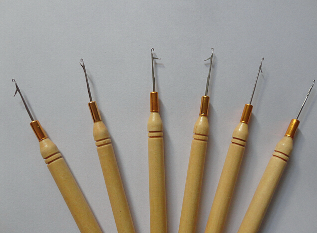 Hook Needles Hook Pulling Needle with Wooden Bar Hair Extension Pulling Needle for hair extensions products, Silver
Hook Needles Hook Pulling Needle with Wooden Bar Hair Extension Pulling Needle for hair extensions products, Silver