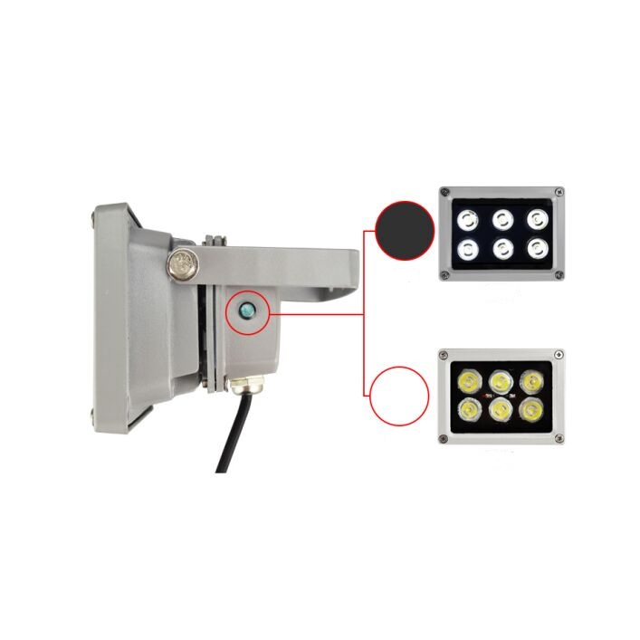 1pcs 12V outdoor Array White-Light Lamp 6 High Power LED Array illuminator night vision for CCTV Camera