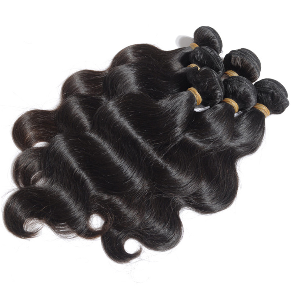 Brazilian Body Wave Human Virgin Hair Weaves Double Wefts Natural Black Color 80g/pc 3pcs/lot Can Be Dyed Bleached Remy Hair Extensions