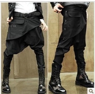 Wholesale-Men's skinny pants low-rise ruslana korshunova harem pants men crotch pants big baggy jeans Saggy trousers male casual clothes, Black
Wholesale-Men's skinny pants low-rise ruslana korshunova harem pants men crotch pants big baggy jeans Saggy trousers male casual clothes, Black