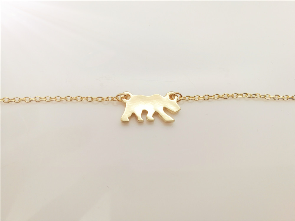 30PCS- B054 Tiny Fashion Polar Bear Bracelets Thin Bruin Bracelet White Sea Bear Bracelet USA California Cali Bear Bracelets
