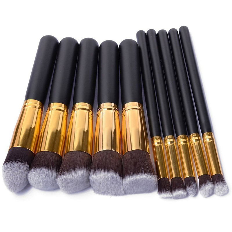 Professional Makeup Brush 10 Pcs/set Soft SGM Kabuki Brush Woman Toiletry Make Up Kit Cosmetic Brush Kit Nylon Hair Wood Handle Eyeshadow Best quality