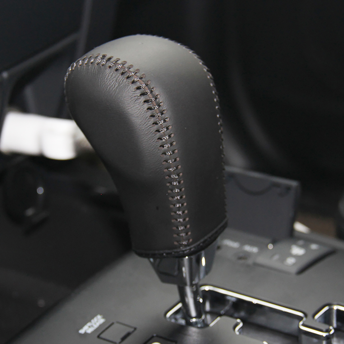 Gear cover KIA Borrego automatic gear shift cover Genuine leather gearshift knob cover Interior decoration car styling covers