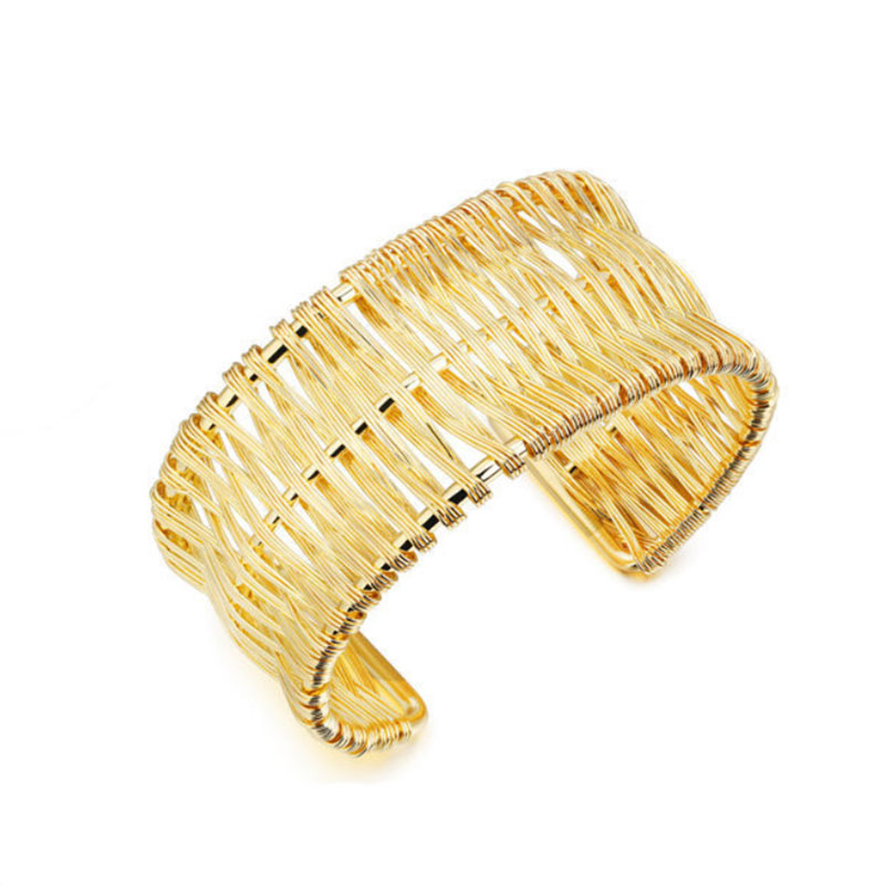 new design stainless steel bangle 18K gold bracelet, beautiful and elegant opening bracelet, steel wire winding Bracelet
new design stainless steel bangle 18K gold bracelet, beautiful and elegant opening bracelet, steel wire winding Bracelet