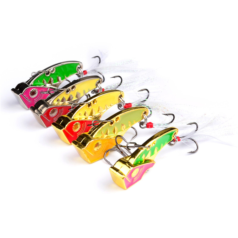 New Metal iron VIB bait Freshwater Crankbait 5cm 15g/20g/26g Spinnerbaits Fishing lure bass Spinner baits with feather Hooks
New Metal iron VIB bait Freshwater Crankbait 5cm 15g/20g/26g Spinnerbaits Fishing lure bass Spinner baits with feather Hooks