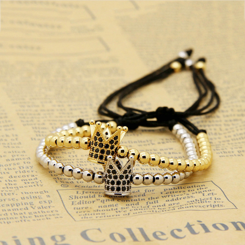 High Grade Jewelry Wholesale 10pcs/lot Top Quality 4mm Copper Beads With Black Cz Crown Charm Men Macrame Bracelet Party Gifts
High Grade Jewelry Wholesale 10pcs/lot Top Quality 4mm Copper Beads With Black Cz Crown Charm Men Macrame Bracelet Party Gifts