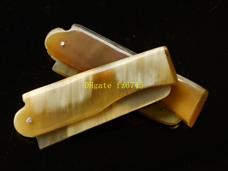 5pcs/lot Free shipping high quality Natural Foldable Horn comb Folding Comb Anti-Static Hairbrush Handmade Horn Combs