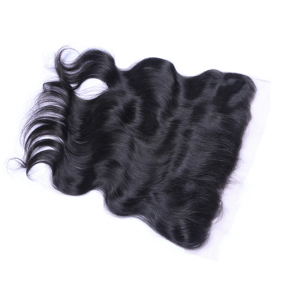 Free shipping Body Wave Human Hair 13x4 Lace Frontal Closure Pre Plucked Natural Hairline Closures