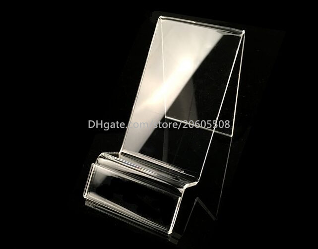 Free shipping Clear acrylic mobile cell phone display stand fashion phone Digital products holder jewelry/watch display holder rack 10pcs