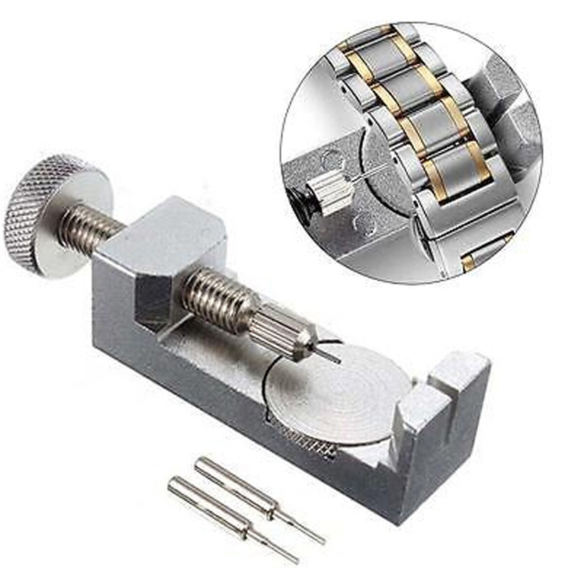 Wholesale- High Quality Kit Silver Color Fully Adjustable All Metal Watch Band Strap Bracelet Link Pin Remover Repair Tool
Wholesale- High Quality Kit Silver Color Fully Adjustable All Metal Watch Band Strap Bracelet Link Pin Remover Repair Tool