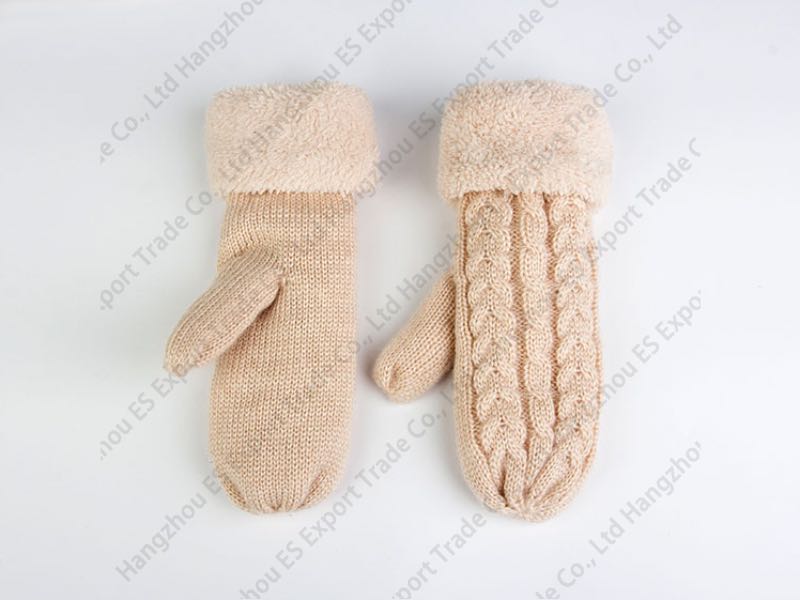Twist Knitted Woolen Mittens Good Quality Soft Warm Winter Women Gloves Pure 5 Colors Wholesale
