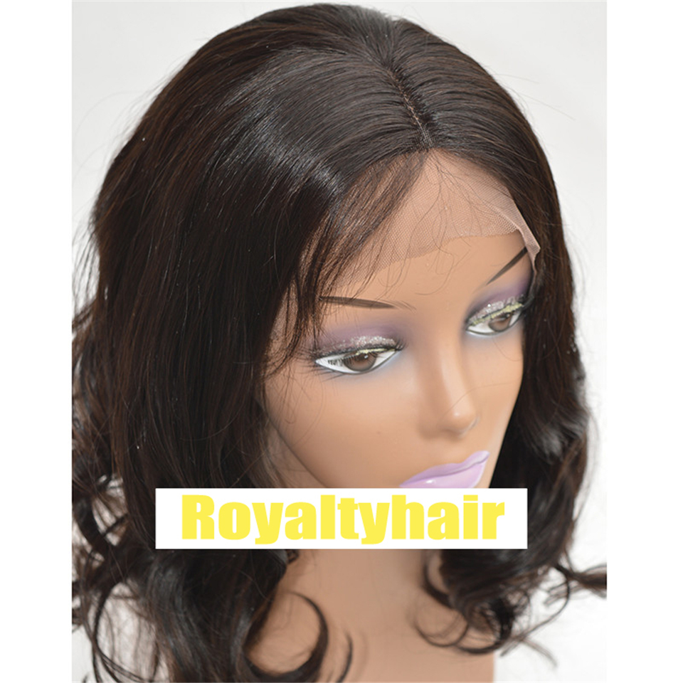 Short Human Hair Wigs Peruvian Body Wave Wig Hair Pre-Plucked Hairline Wavy 8-14 Inch Short Bob Lace Closure Wigs