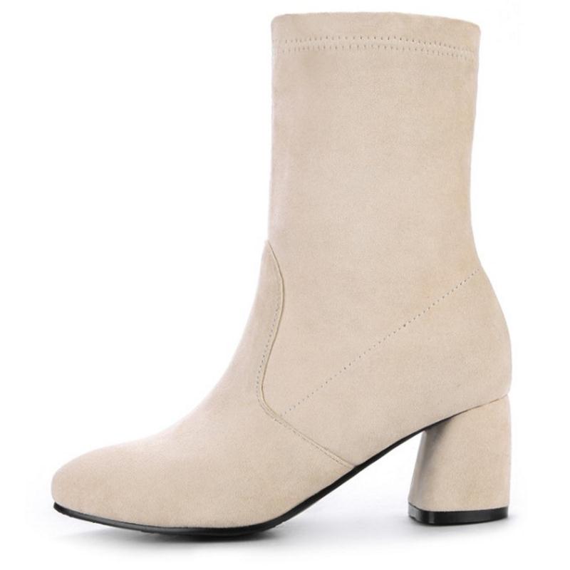 Lady Slip On Mid Calf Boots Woman Shoes Solid Color Preppy Chic Warm Boots Office Concise Footwear Size 32-43, Red
Lady Slip On Mid Calf Boots Woman Shoes Solid Color Preppy Chic Warm Boots Office Concise Footwear Size 32-43, Red