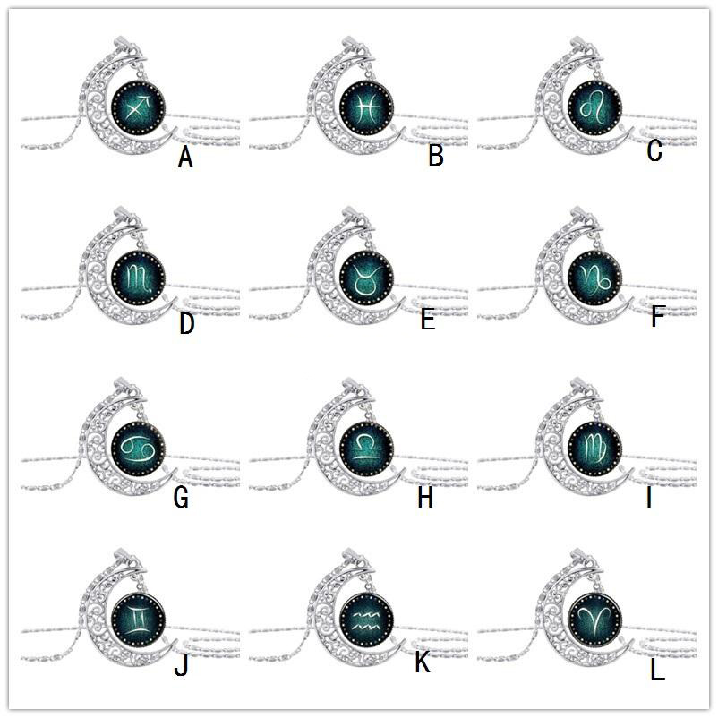 New 12 Zodiacs Pendant Time Gem Cabochon Necklace Twelve Constellations Glass Pendant Nice Jewelry Accessary Gift for Women Girl
New 12 Zodiacs Pendant Time Gem Cabochon Necklace Twelve Constellations Glass Pendant Nice Jewelry Accessary Gift for Women Girl