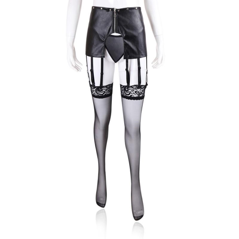 Womens Sexy Stockings with T-back Underwear Women cinta liga sexy metallic faux leather Garter Belt Thigh Lacy Stocking with underwear panty, Black
Womens Sexy Stockings with T-back Underwear Women cinta liga sexy metallic faux leather Garter Belt Thigh Lacy Stocking with underwear panty, Black