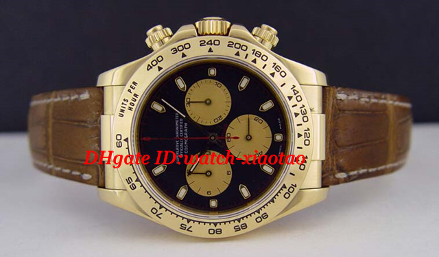 Top Quality Luxury Mans Watches Leather Bracelet 40mm 18kt Yellow Gold Black Paul Newman Dial - 116518 Mechanical Fashion Brand Men's Watch, Slivery;brown
Top Quality Luxury Mans Watches Leather Bracelet 40mm 18kt Yellow Gold Black Paul Newman Dial - 116518 Mechanical Fashion Brand Men's Watch, Slivery;brown