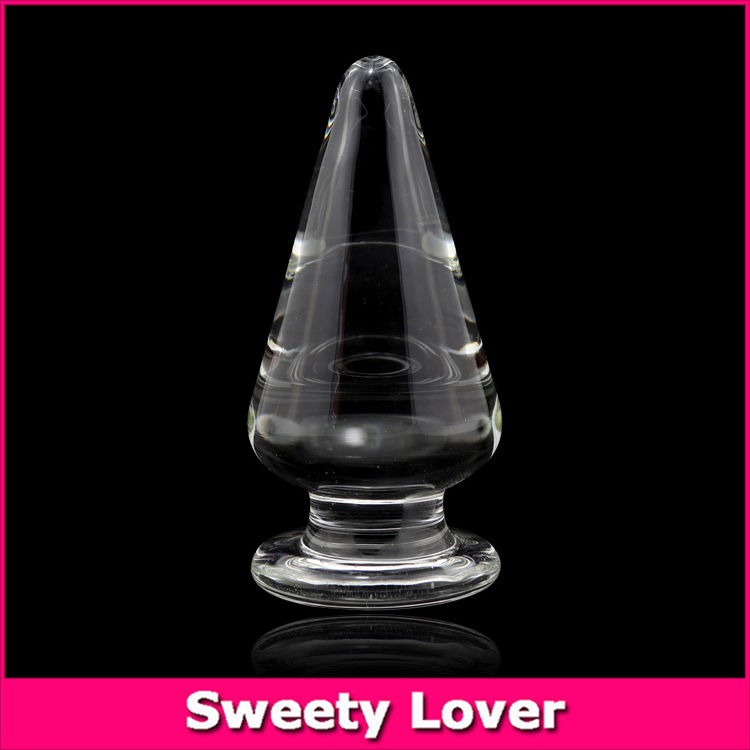 13 * 6 CM Super Big Size Glass Anal Plug Smooth Cone Crystal Glass Large Butt Plug, Men & Women Sex Toys Adult Sex Products 17901