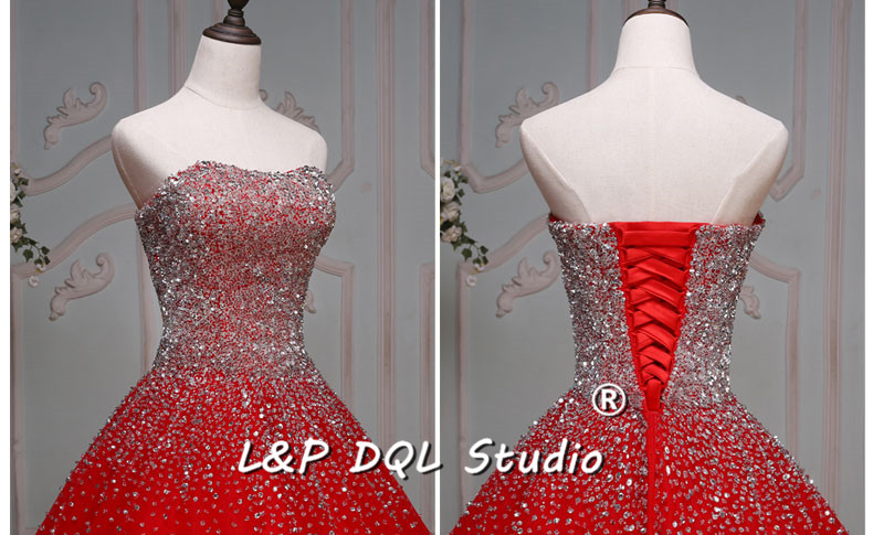 Ball Gown Prom Dresses Sparkling Sequins Beads Pleats Tulle Evening Gowns Shining Sequins Beads Top Dresses Evening Wear