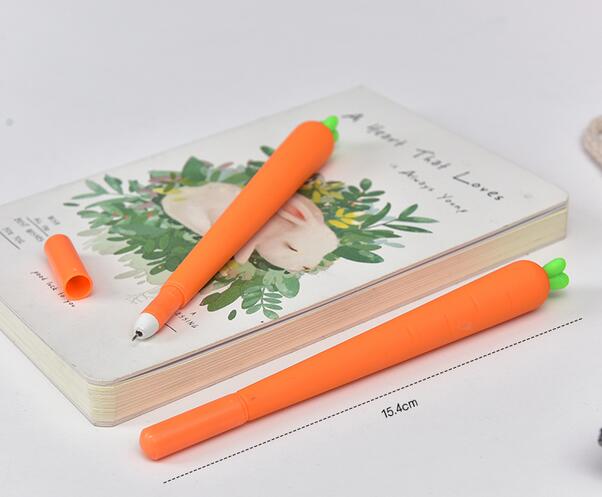 5000pcs/lot Creaive Carrot Roller Ballpoint Pen 0.5mm Orange Vegetable Shape Stationery Christmas Gift