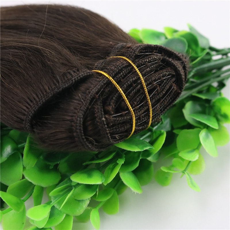 8A 7pcs 120gram 14inch 18inch 20inch 24inch Clip In Human Hair Extensions Ombre Dark Brown To Light Brown Balayage Highlights Hairstyle