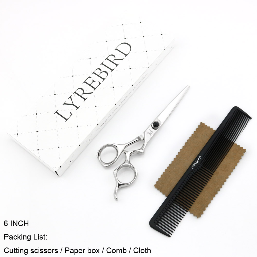 Lyrebird HIGH CLASS hair scissors 6 INCH Japan Hairdressing scissors Professional hair scissors high quality Black stone