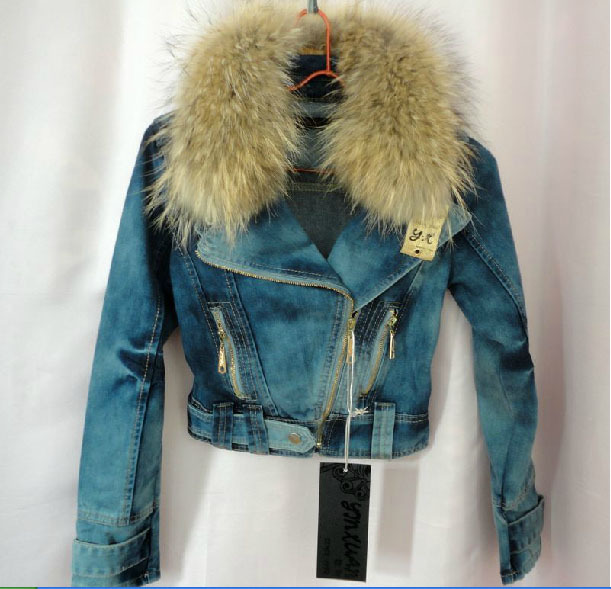 Wholesale- Exclusive special geniune raccoon fur coat women denim jacket with fur winter Locomotive women coat free shipping F684, Black
Wholesale- Exclusive special geniune raccoon fur coat women denim jacket with fur winter Locomotive women coat free shipping F684, Black