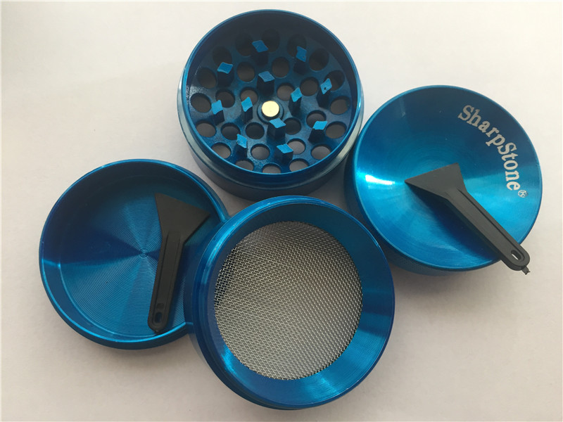 40mm 4layer zicn alloy SharpStone Grinders Herb Tobacco Grinder Concave herbal Sharp Stone Grinder smoking Tobacco Grinder