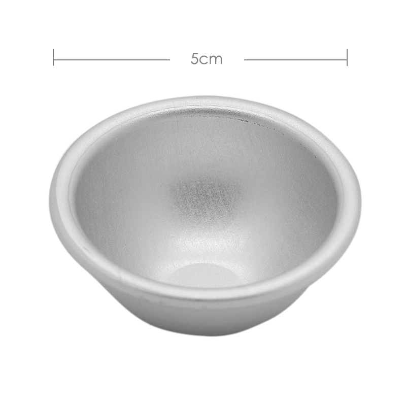 Wholesale- 2pcs 3D Aluminum Alloy Ball Sphere Bath Bomb Mold Cake Baking Pastry Mould 4.5 x 2cm 5.5 x 2.5cm 6.5 x 3cm Wholesale Hot Sale