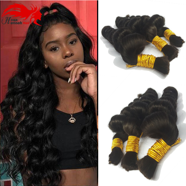 Boho Braids Human Hair For Micro Braids Bulk hair No Weft Natural Color Braids Extensions Brazilian Braiding Hair