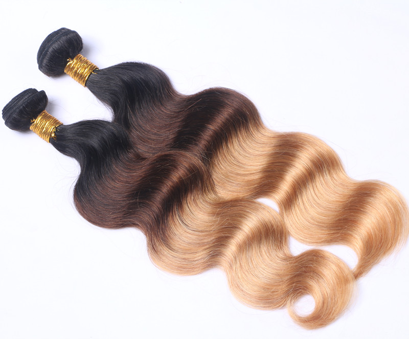 Wholesale Price High Quality Color 1B/4/27 Virgin Hair Weaves Brazilian Body Wave Human Hair Extensions Remy Hair Bundles