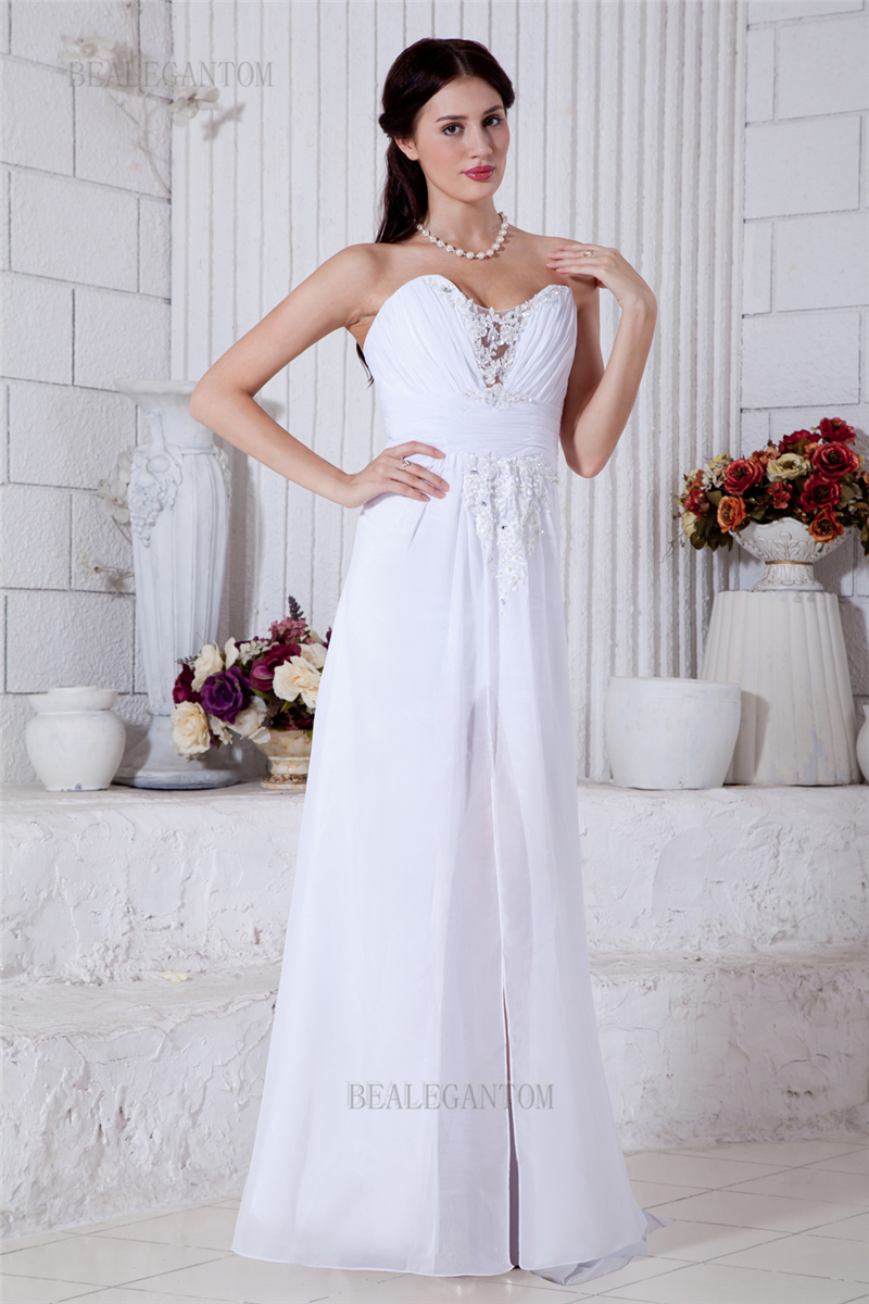 new elegant real photo chiffon wedding dresses sweetheart aline plus size wedding party bridal gowns bm35