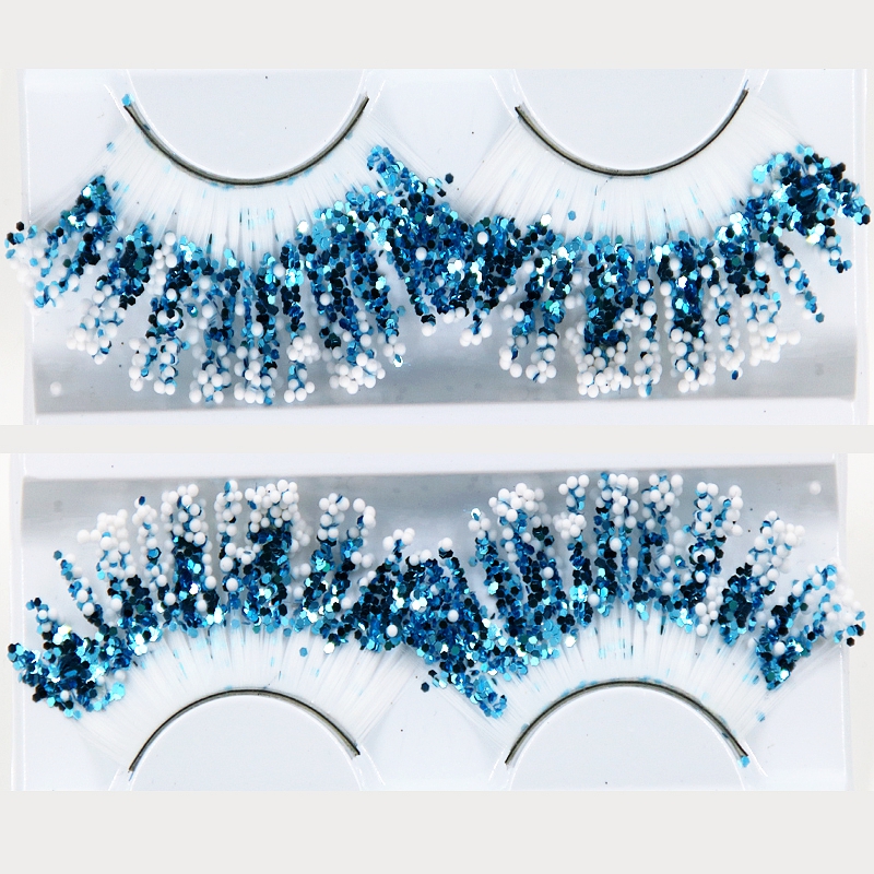 New White Blue Exaggerated False Eyelashes Theatrical Artistic Creativity Modeling Makeup Eye Lashes Thick Sequin Fake Eyelashes
New White Blue Exaggerated False Eyelashes Theatrical Artistic Creativity Modeling Makeup Eye Lashes Thick Sequin Fake Eyelashes