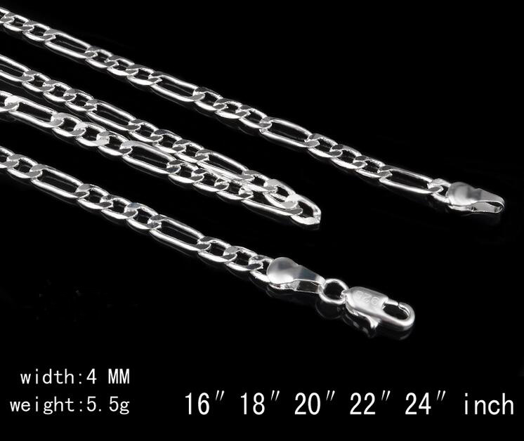 Hot sale 925 Sterling Silver plated pretty Classic fashion 4MM chain men style necklace 16-30inches 3:1 Sideways Necklace
Hot sale 925 Sterling Silver plated pretty Classic fashion 4MM chain men style necklace 16-30inches 3:1 Sideways Necklace