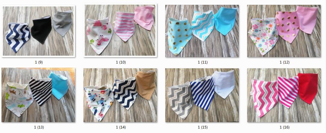 3pc/set Baby cotton Bibs burp Cloths Newborn double layer girls boys Waterproof Triangle Saliva Towel animal owl style bib YE010