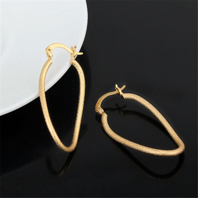 New Comings Simple Fashion 18K Yellow/White/Rose Gold Plated Hoop Huggie Earrings for Girls Women Drop Shipping