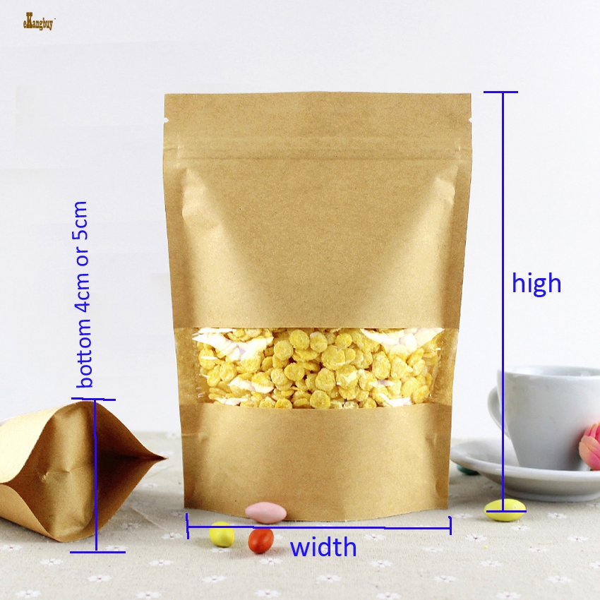 50pcs/lot big 4sizes Kraft Paper packaging bag transparant windows stand up Zipper packing bags zip lock retailer package
50pcs/lot big 4sizes Kraft Paper packaging bag transparant windows stand up Zipper packing bags zip lock retailer package