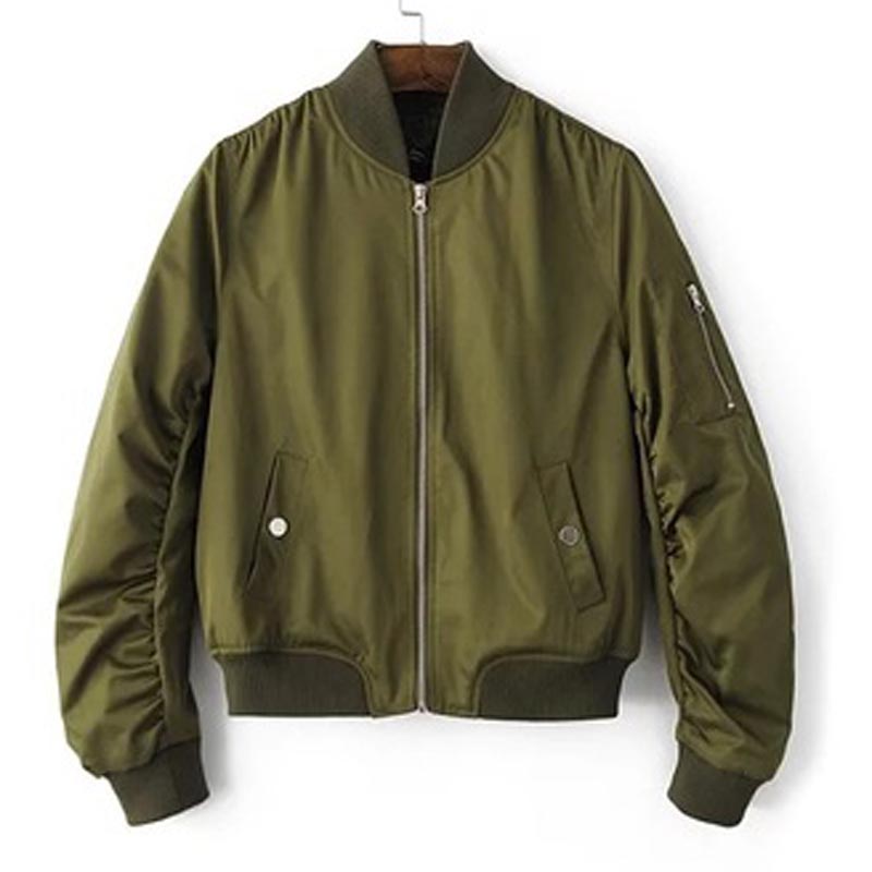 Wholesale- Women Jacket Coats Pilots Outerwear Woman Bomber Jackets 2016 Female Coat Flight Suit windbreaker Jacket Solid Chaquetas aquet, Black
Wholesale- Women Jacket Coats Pilots Outerwear Woman Bomber Jackets 2016 Female Coat Flight Suit windbreaker Jacket Solid Chaquetas aquet, Black