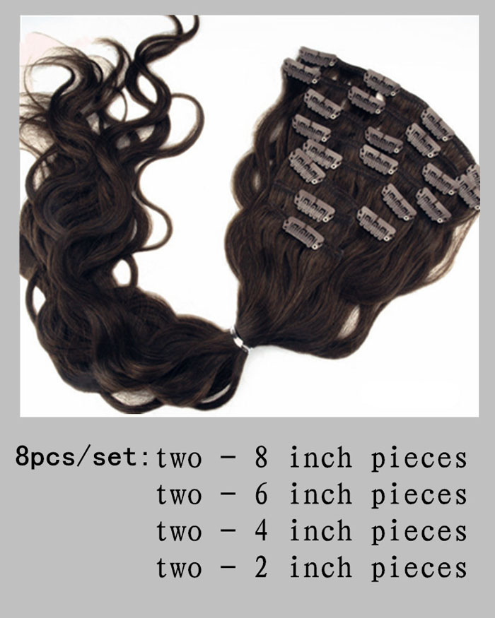 Blonde Hair Extension Brazilian Body Wave clip in human hair extensions 100g 8pcs Brazilian Virgin Hair