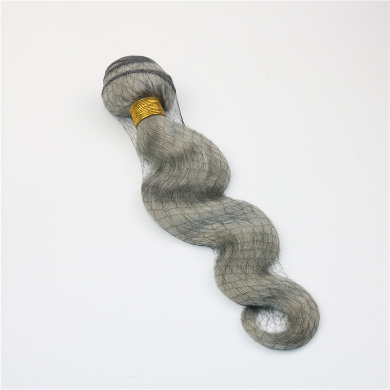 Silver Grey Hair Bundles Body Wave Virgin Brazilian Hair Wefts Extensions Gray Human Hair Weaving Wefts