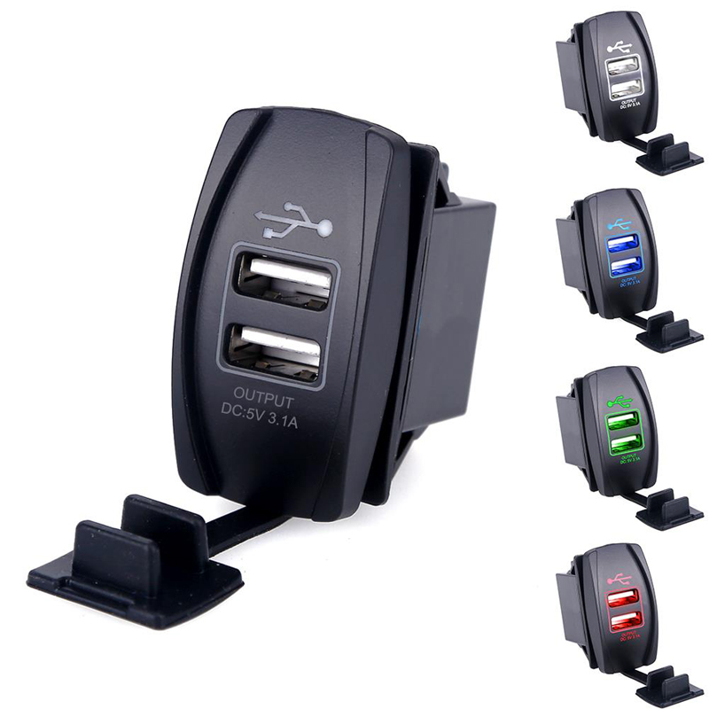 Dual Input Automotive Electronics Recharger Station  Optimized for Smartphones, Tablets & Cameras