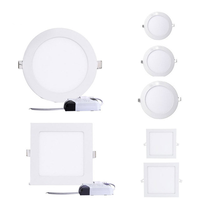 Super Bright LED Panel Lamp Recessed Downlights 3W 6W 9W 12W 15W 18W 24W Ceiling Light Round Square Shape Spot Lampara DHL CE ROSH
Super Bright LED Panel Lamp Recessed Downlights 3W 6W 9W 12W 15W 18W 24W Ceiling Light Round Square Shape Spot Lampara DHL CE ROSH