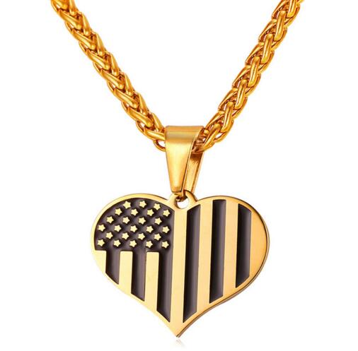 Pendant Necklaces US Flag & Pendants Gold Color Stainless Steel USA American Chain For Men/Women Gift Fashion Jewelry P721
Pendant Necklaces US Flag & Pendants Gold Color Stainless Steel USA American Chain For Men/Women Gift Fashion Jewelry P721