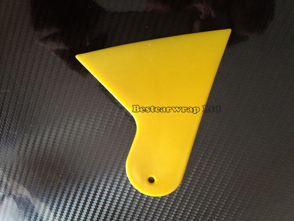 Small Yellow Squeegee For Car Wrap Applicator Tool Scraper 100 pcs / Lot FREE SHIPPING