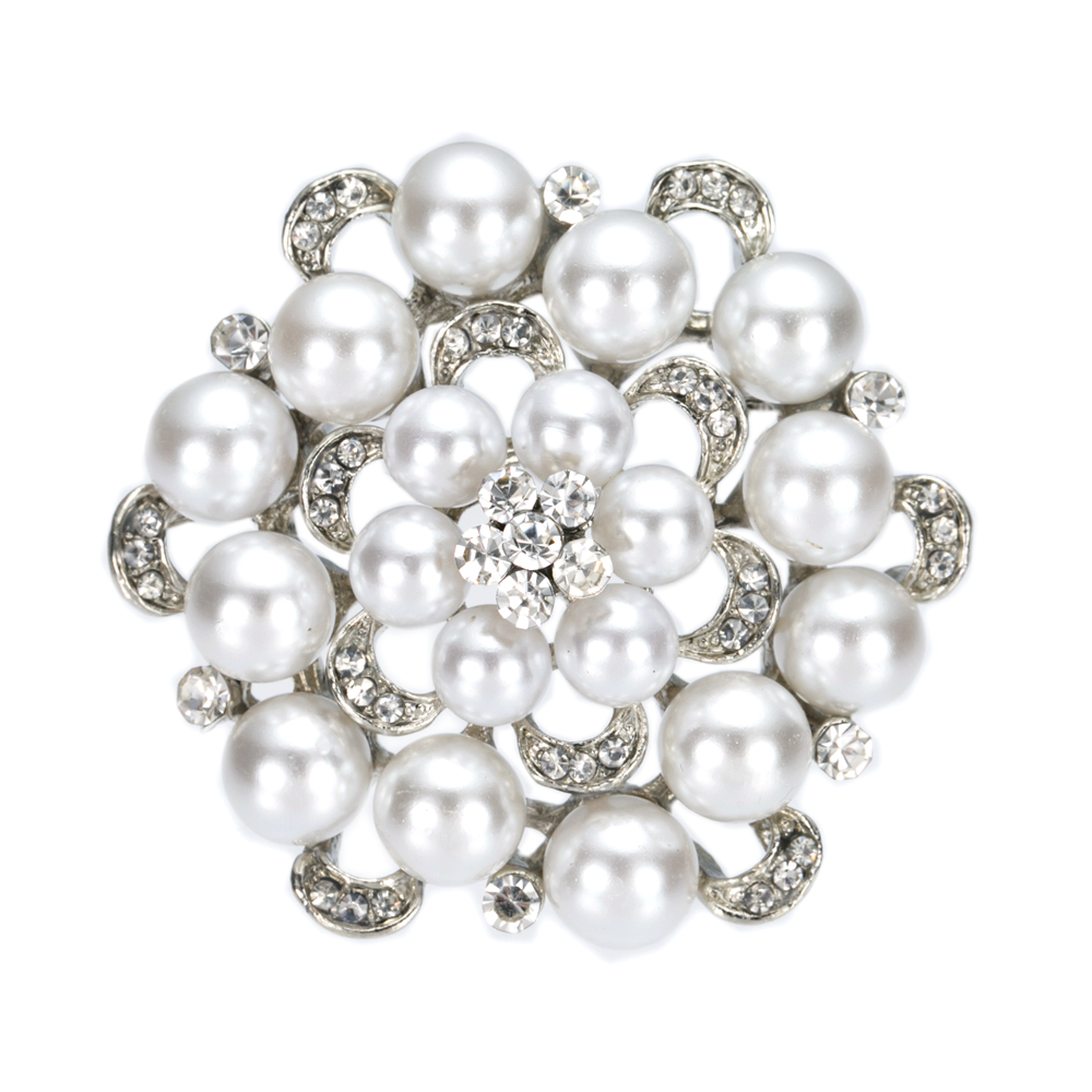 2 Inch Simulated Pearl and Rhinestone Crystal Diamante Floral Brooch Wedding Party prom Pins Vintage Style 
2 Inch Simulated Pearl and Rhinestone Crystal Diamante Floral Brooch Wedding Party prom Pins Vintage Style