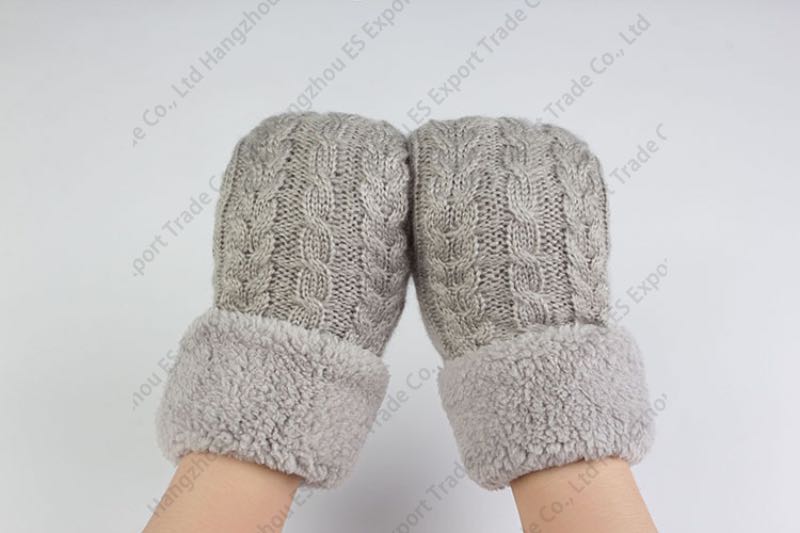 Twist Knitted Woolen Mittens Good Quality Soft Warm Winter Women Gloves Pure 5 Colors Wholesale